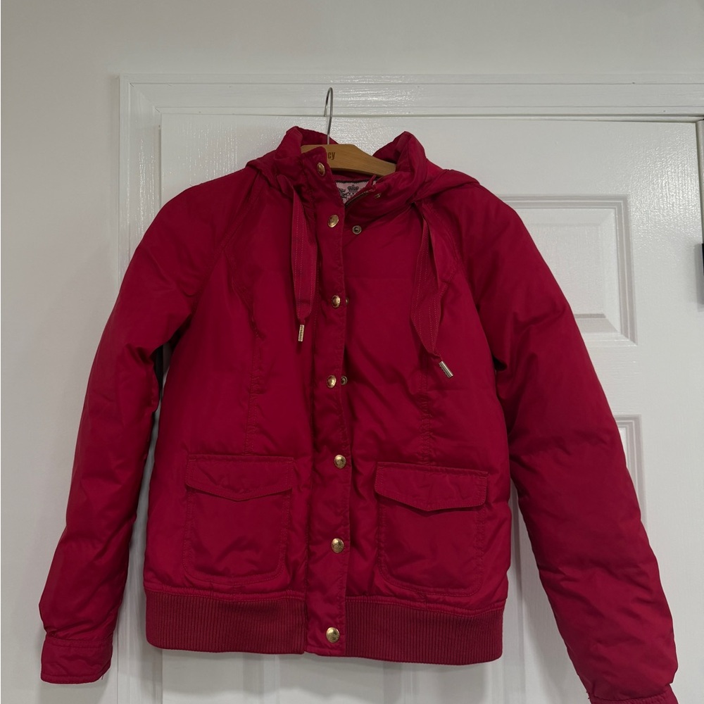 Juicy Couture Red Puffer Jacket down size m